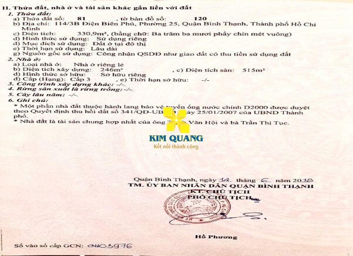 BÁN TÒA NHÀ 567 ĐIỆN BIÊN PHỦ PHƯỜNG THẠNH MỸ TÂY