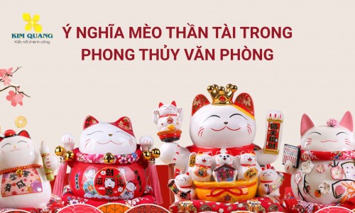 Ý nghĩa mèo thần tài trong phong thủy văn phòng